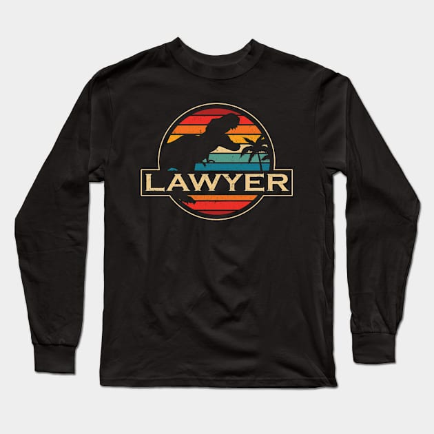 Lawyer Dinosaur Long Sleeve T-Shirt by SusanFields